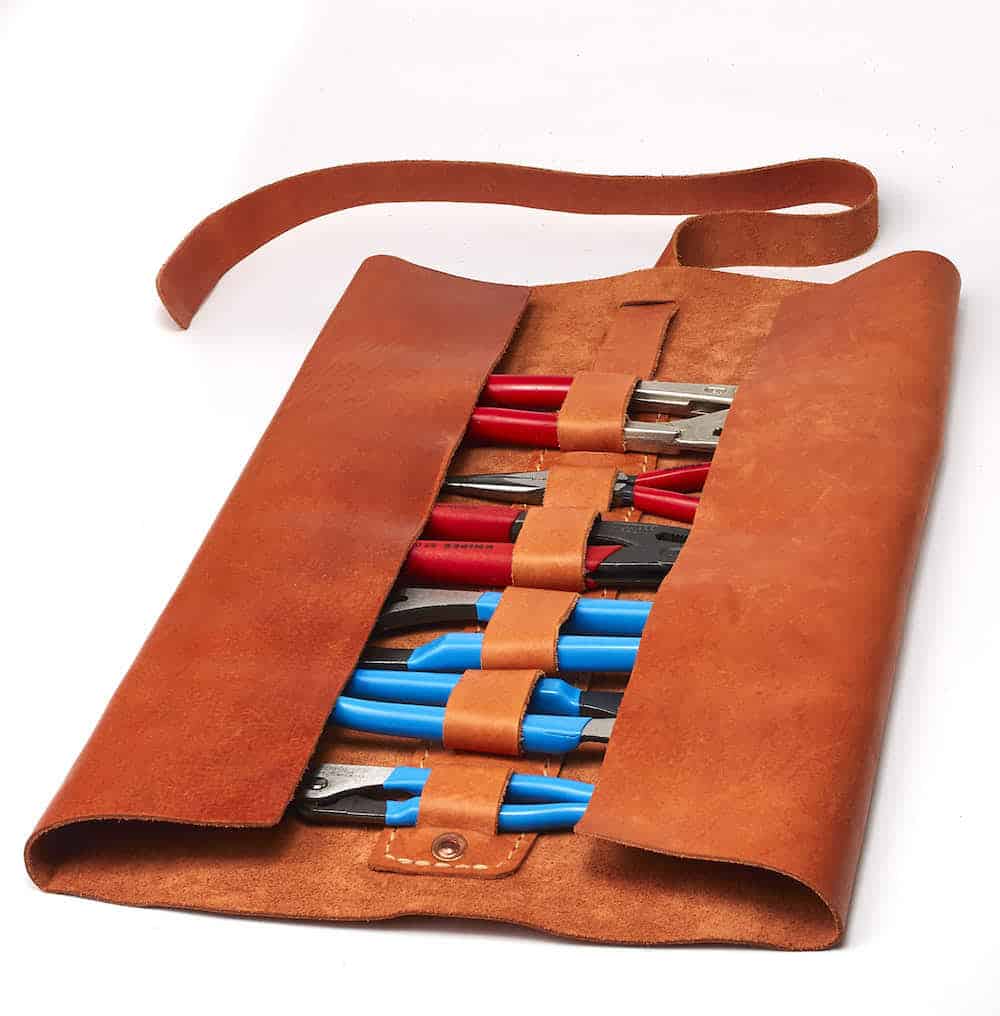 Leather Tool Roll W 6 Customizable Slots Miel Alta Andina